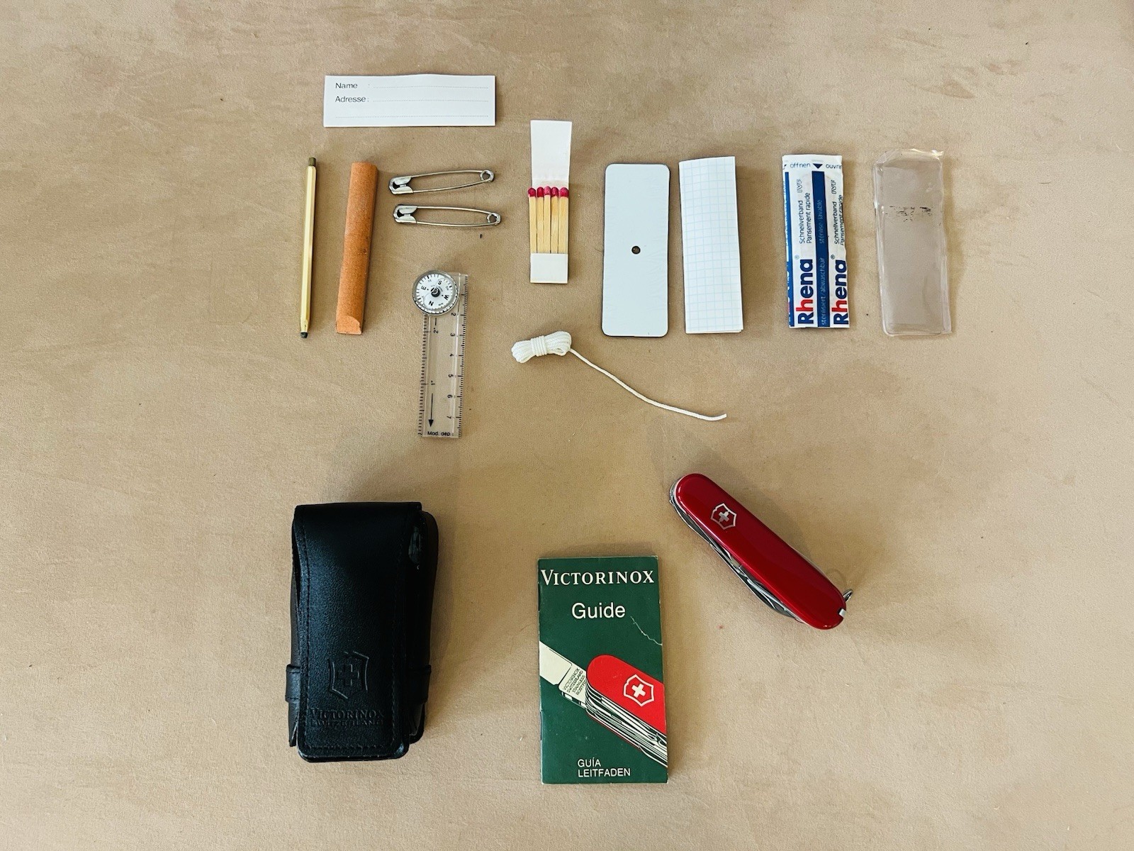 Vintage Victorinox Swiss Champ SOS Survival Kit – Red Knife – New
