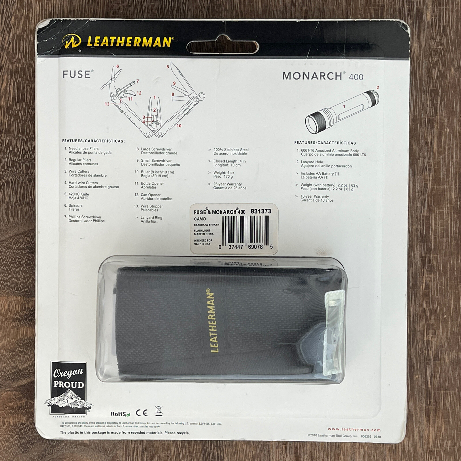 Collectible Leatherman FUSE CAMO multitool Camouflage Multi Plier+Monarch