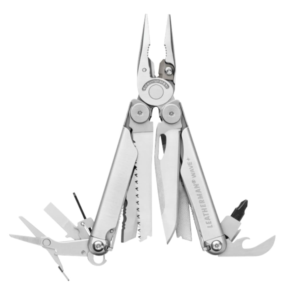 LEATHERMAN, Wave+, 18-in-1 Full-Size, Versatile Multi-tool, Stainless Steel