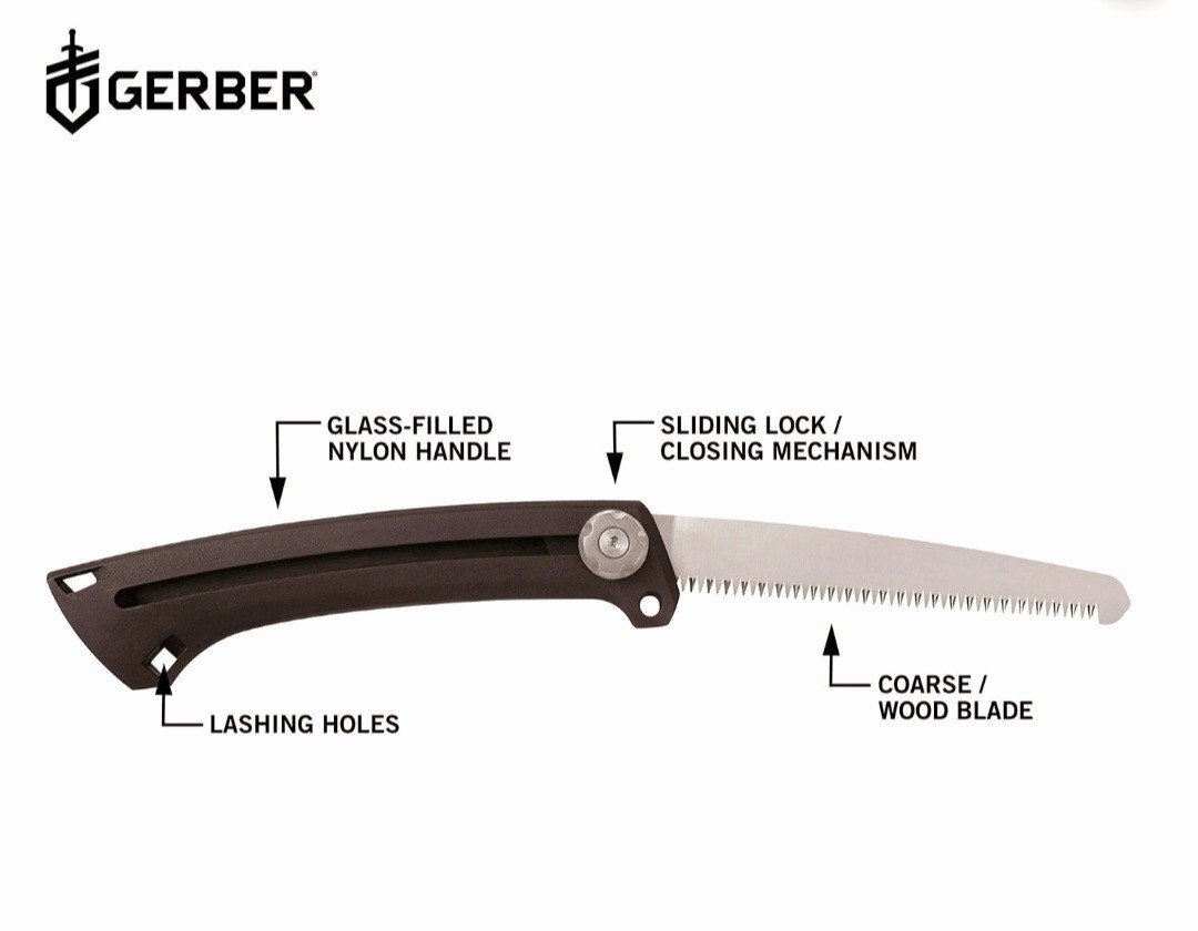 Gerber Gator Combo Axe 3-in-1 Multi-Tool Kit Axe Knife Saw Forged Steel Sheath