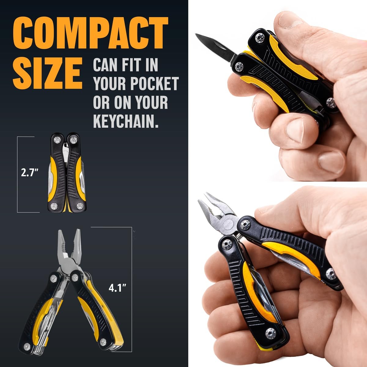 Mini Multitool Knife 12 in 1 Small Pocket Multi Tool with Knife and Pliers – …