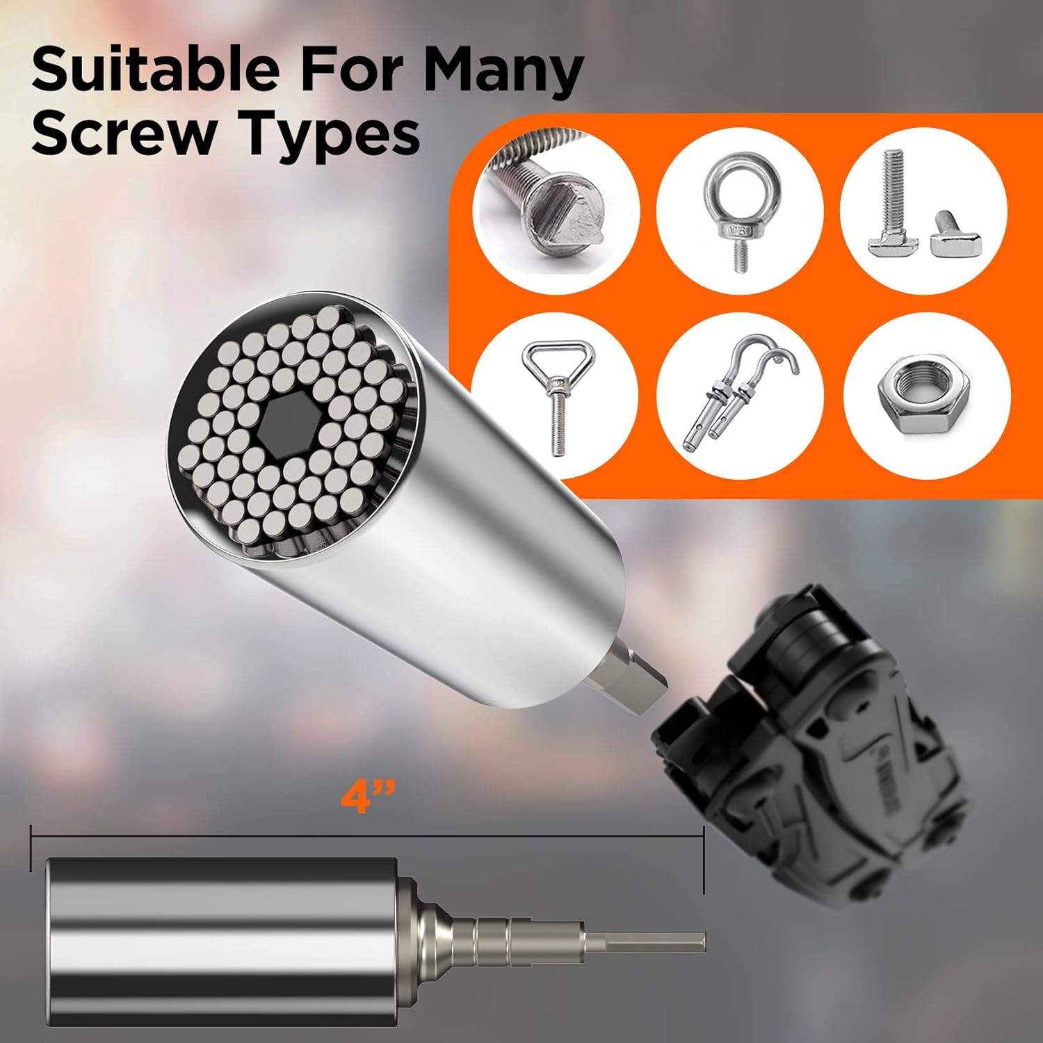 Universal Socket Adapter Compatible with Leatherman Flat Bit System – Skeletool,