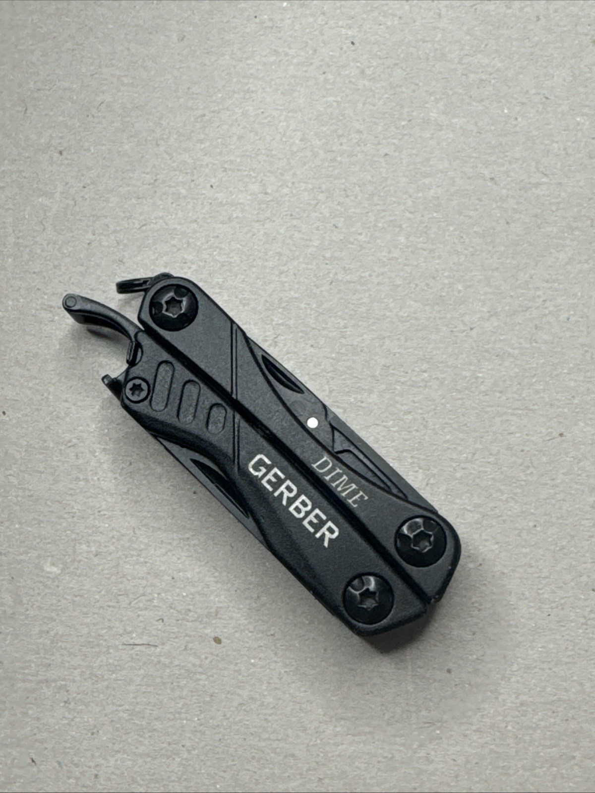 Black Gerber Dime Mini Multi-Tool, Knife- Pliers-Scissors