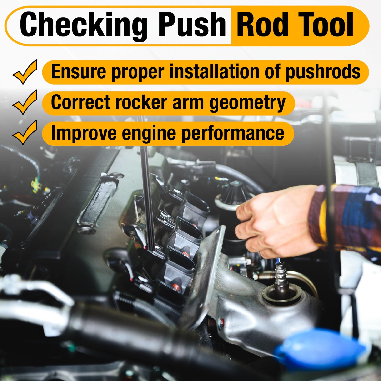 Pushrod Length Checker Adjustable Engine Measuring Tool 6.87.8 Inch
