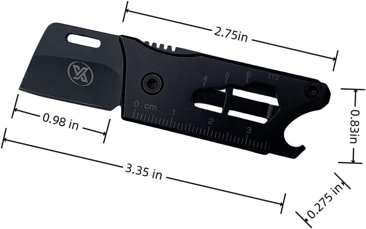 KNIFE Multi-Function Keychain Knife with Wrench,Pry Tool,Bottle Opener and Can O