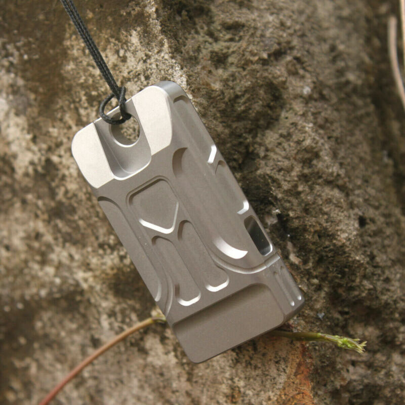Twin Tubes SOS High Frequency Titanium Alloy Whistle Outdoor Survival EDC Tool