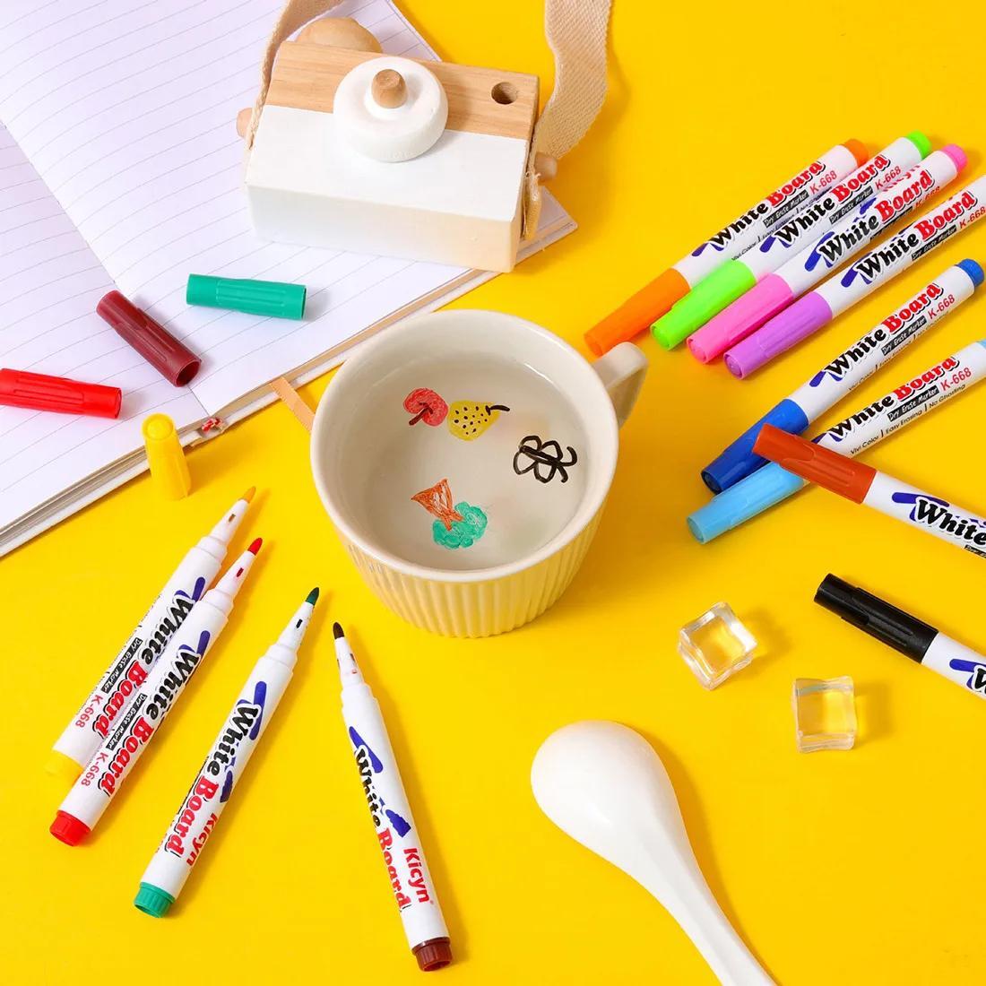 Water Floating Pens with Spoon, Magical Ink Art Set for Kids, Graffiti Drawing C