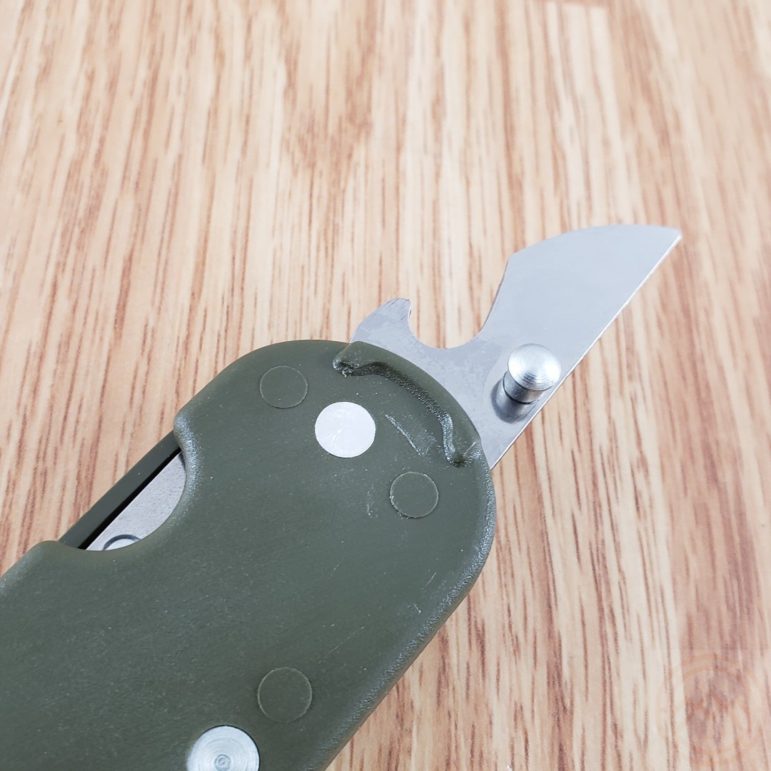 TB Outdoor French Army Camp MultiTool Knife Small Blade Green ABS Handle TBO056