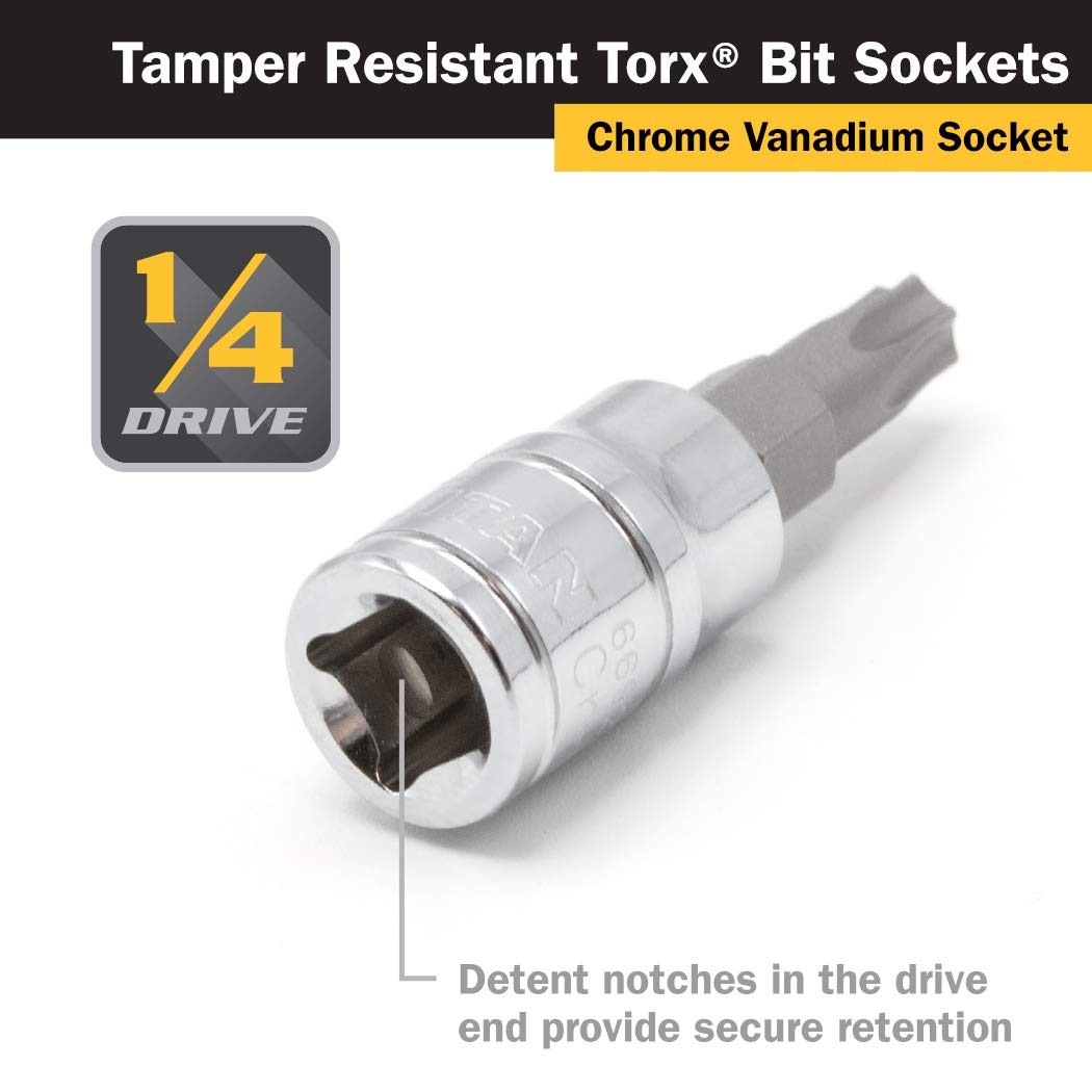 66830 1/4-Inch Drive x TR30 Tamper Resistant Torx Bit Socket