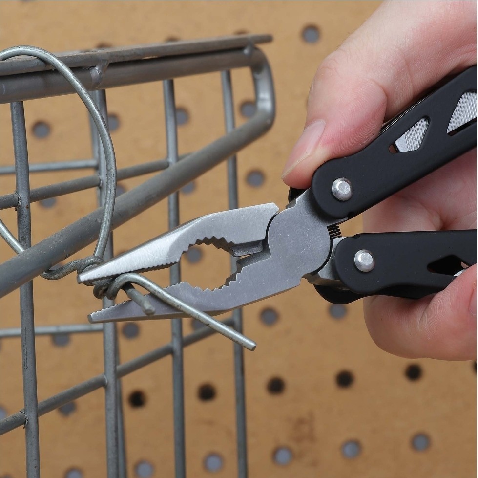 Ozark Trail Multi-Tool with Sheath Silver 12-in-1 Pliers Wire Cutter Knife Saw