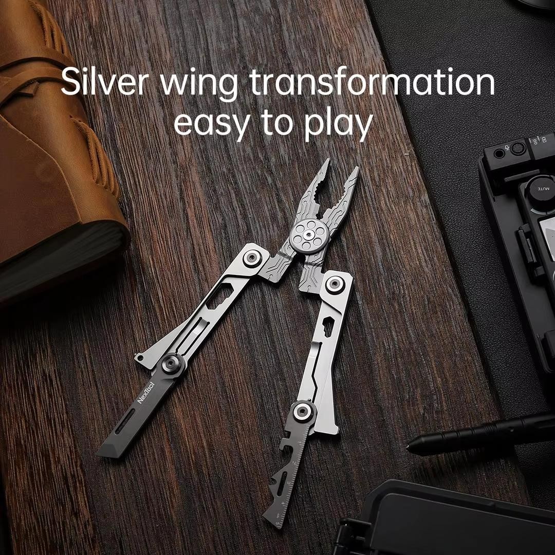 Alicate Nextool Silver Blade 14 en 1 EDC,alicates plegables de bolsi (NE20182)