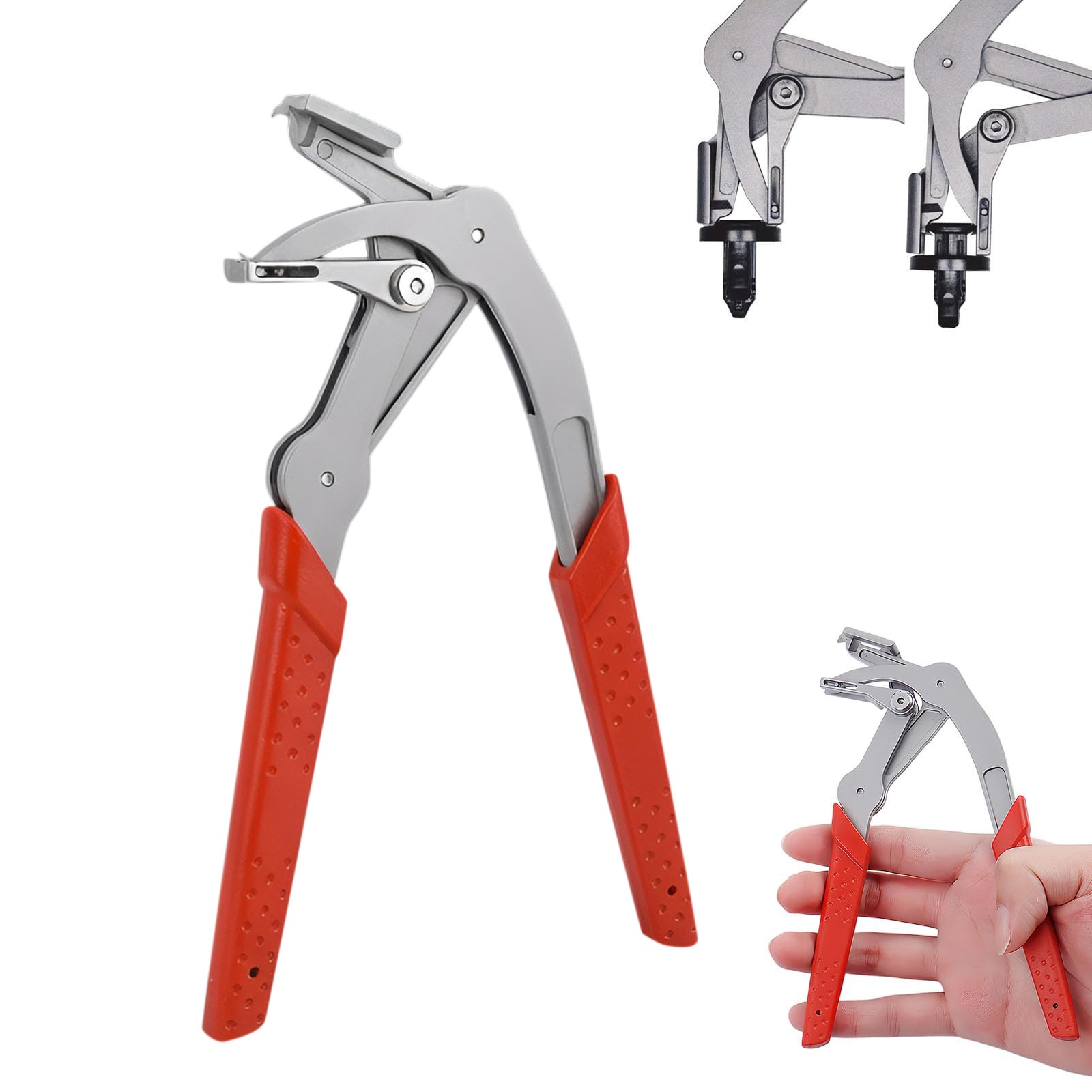 Car Clip Pliers & Trim Removal Tool, Spring-Loaded Fastener Rivet-Remover A