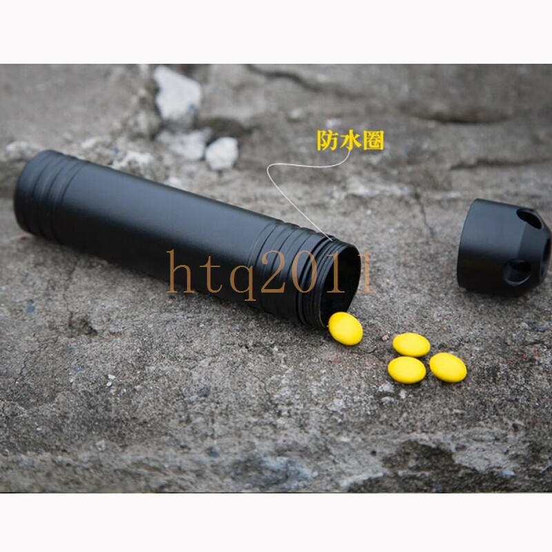 EDC Outdoor Aluminum Alloy Waterproof Capsule Warehouse Seal Pill Box Case