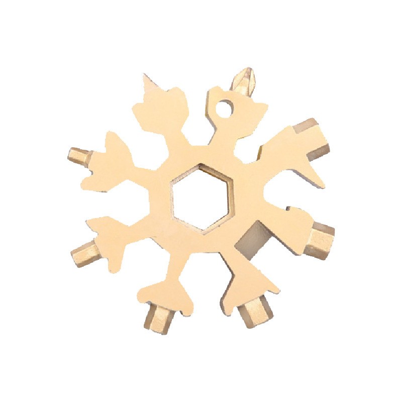 4 Colors 18-in-1 Snowflake Multi-Tool Carbon Steel Multitool Screwdriver Opener
