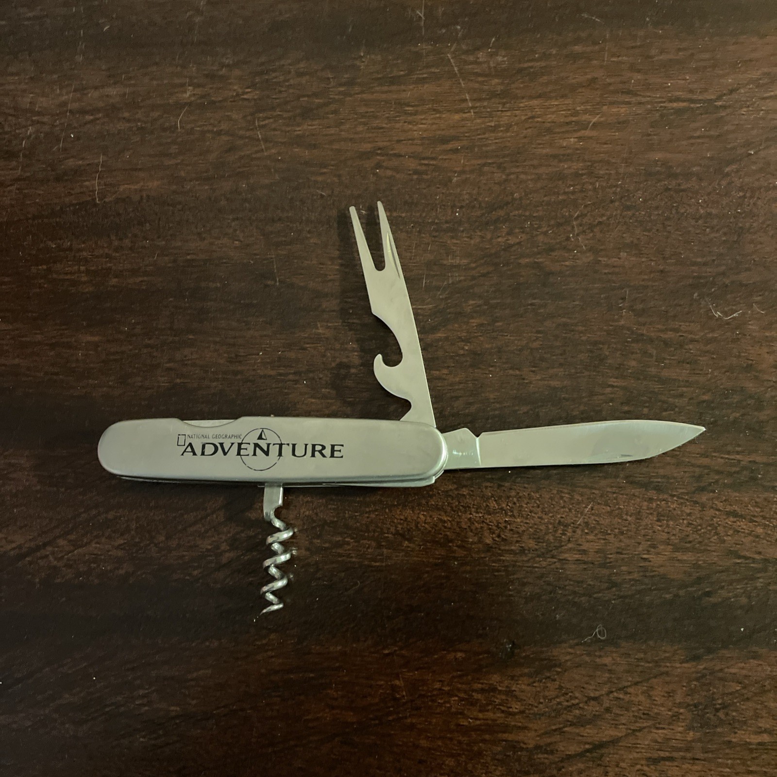 National Geographic Adventure Folding Knife Multi-Tool Bottle Opener Corkscrew