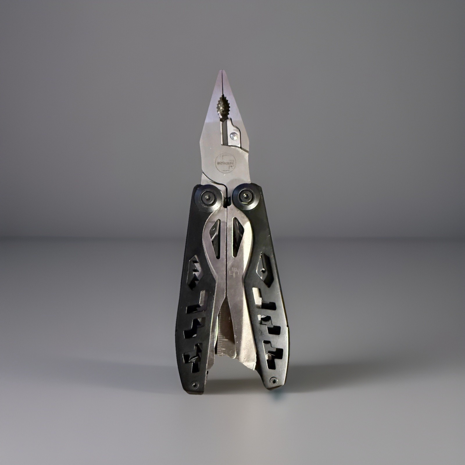 Böker Multi-Tool Black Silver Plier Knife Bottle Opener File Stainless Steel