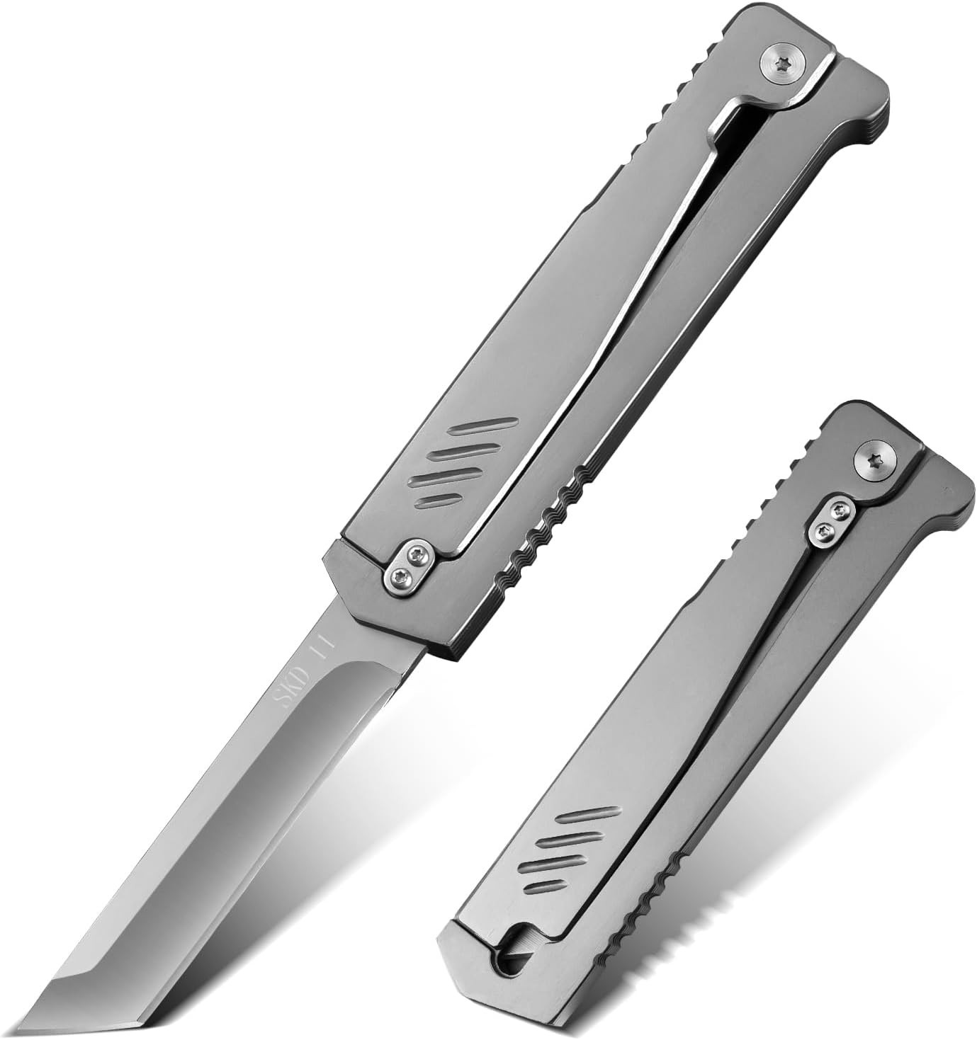 Pocket Knife for Men – Folding D2 Steel Blade EDC Multitool Belt Clip Camping