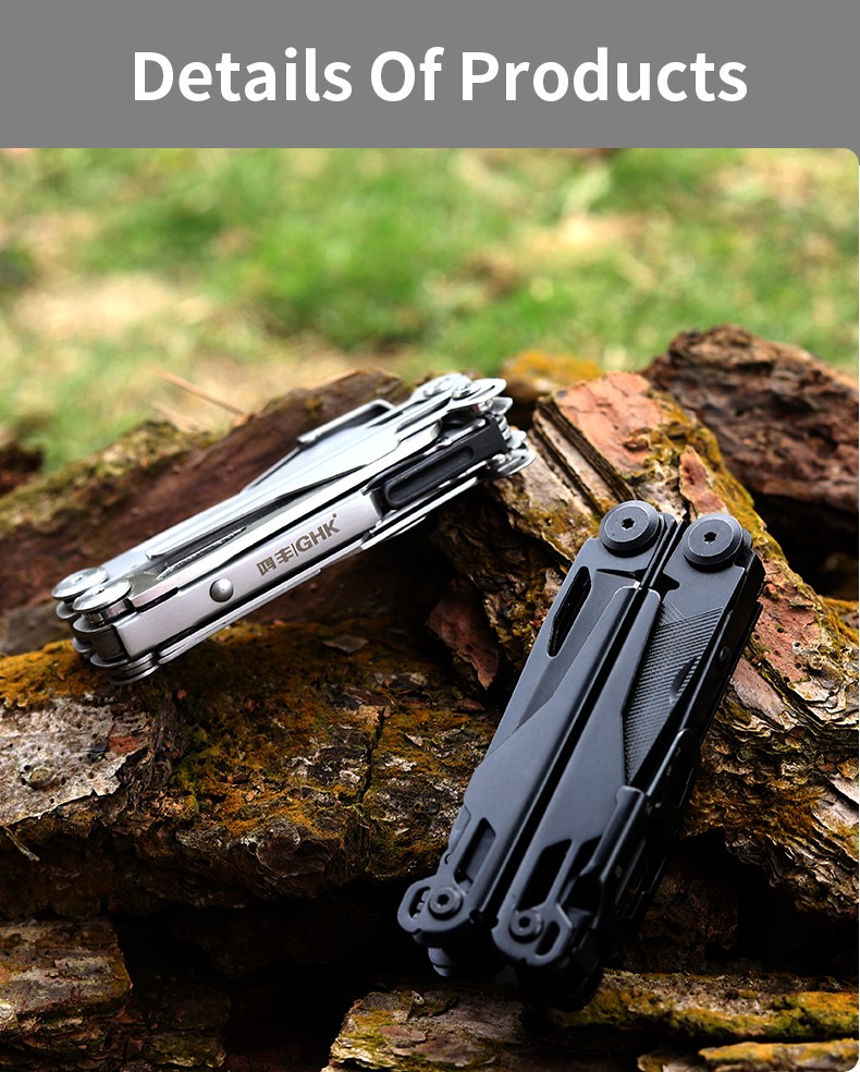 19-in-1 Plier Style Multitools – Portable Stainless Steel Tool with Hexagon Wren
