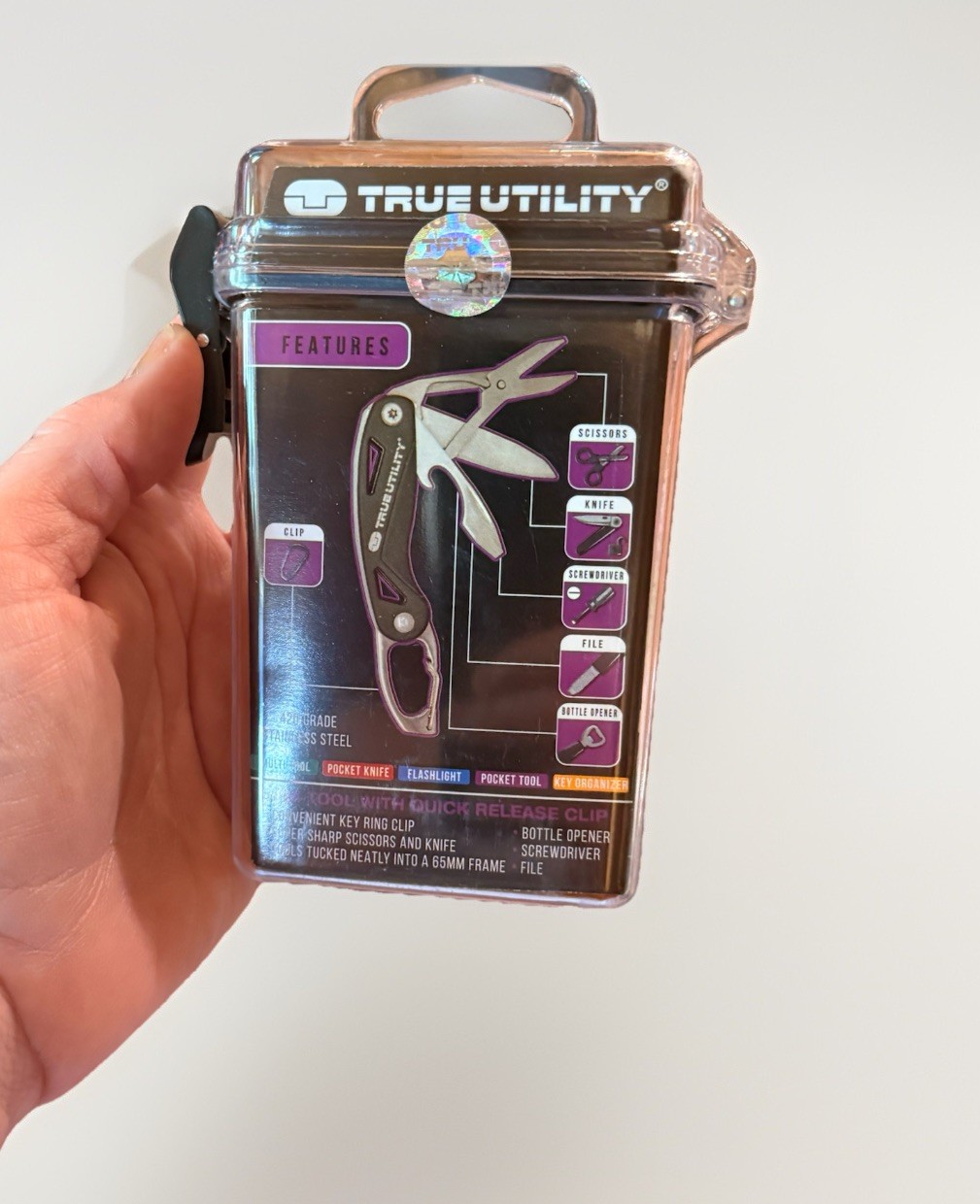 True Utility Clip Stick Survival Keyring Carabiner Bundle Of 4 New In Cases