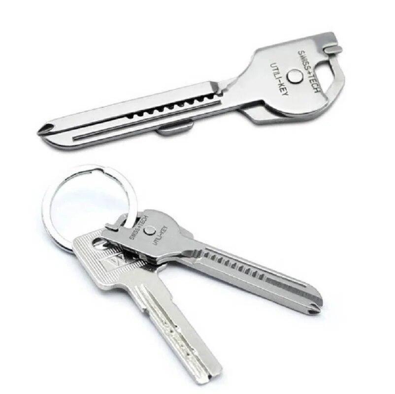 6 in 1 Utili-key Multi Tool Keyring Knife Screwdriver Outdoor Camping Survival