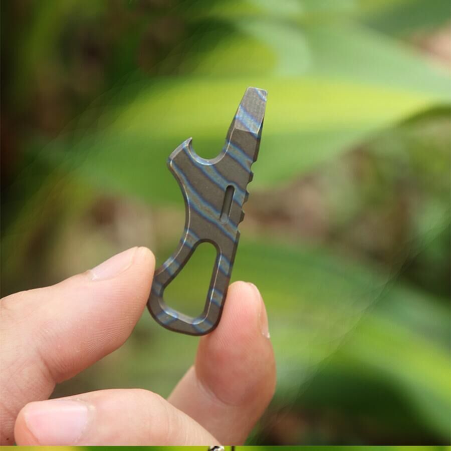 EDC Solid Titanium Alloy Multi Tools Pry Bar Pocket Crowbar Opener Screwdriver