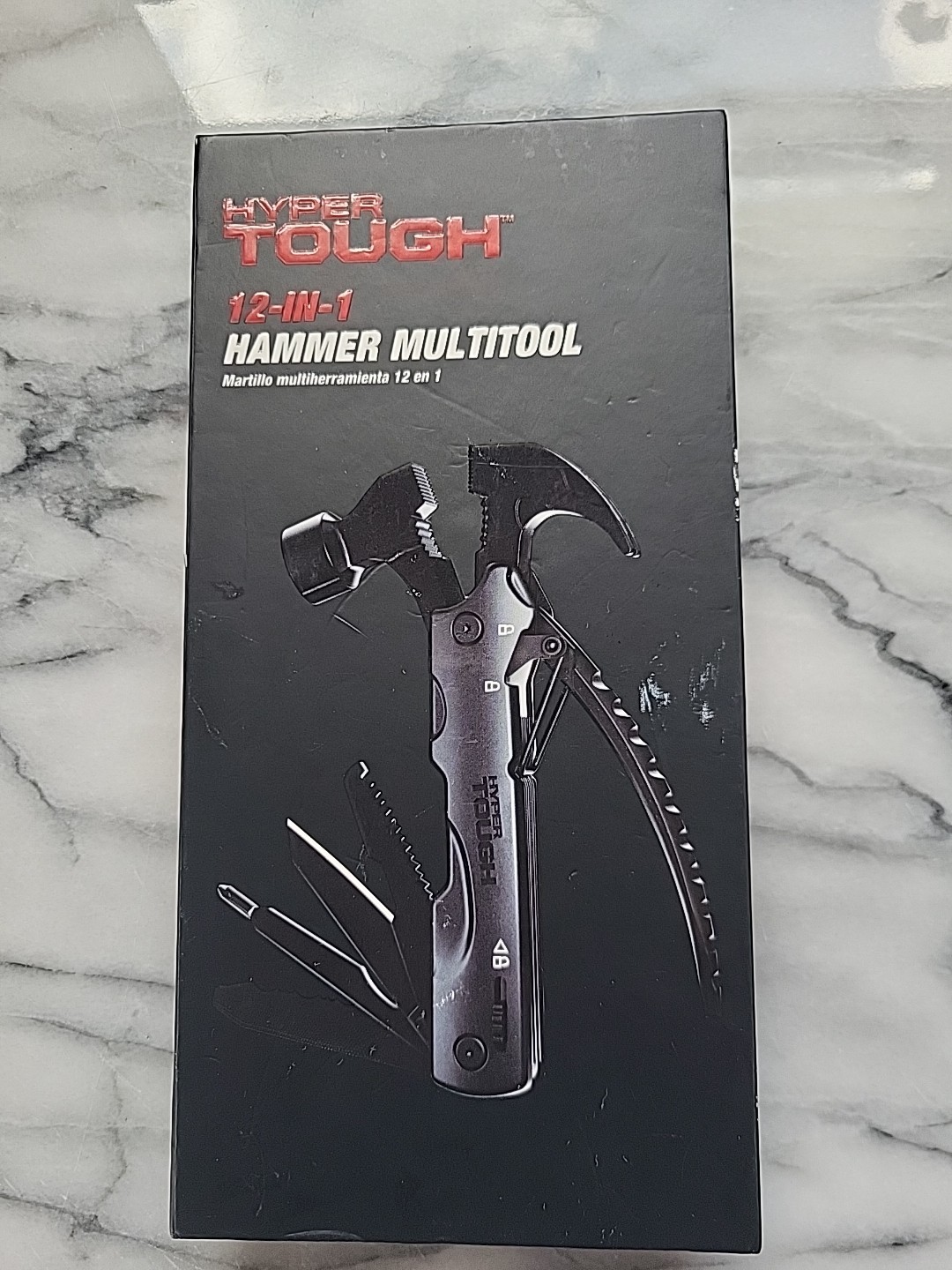 HYPER Tough 12-in-1 Hammer Multitool, Steel, Black, Lineman Pliers, Wire Cutters