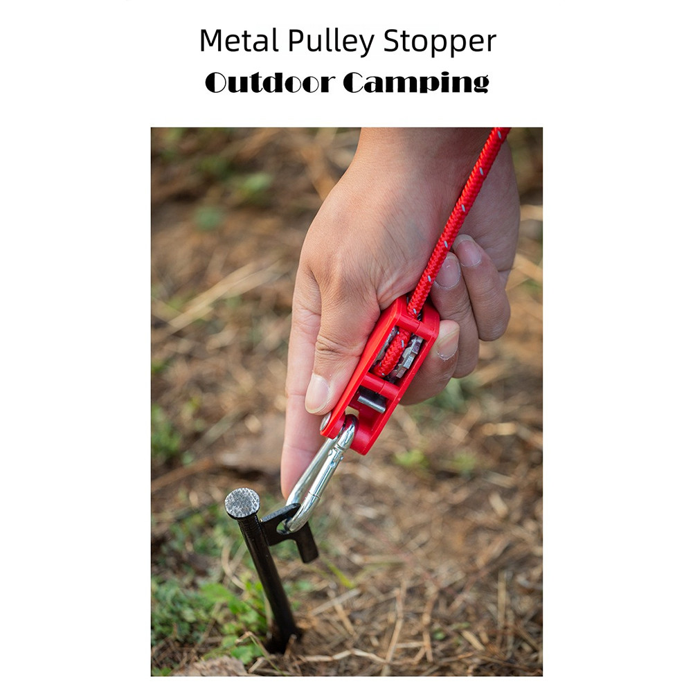 Outdoor Pulley Adjustable Rope Hanger Indoor Tasks 2 Bearing Buckles Included