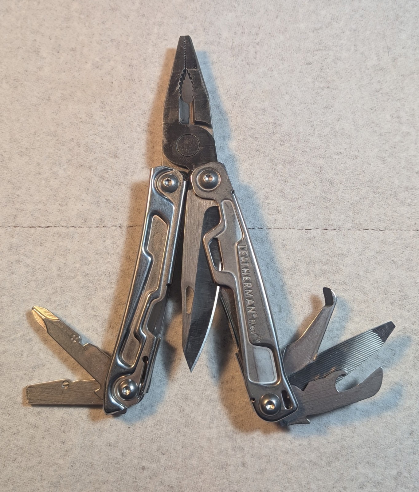 Leatherman 832127 Rev Stainless Steel Multi-tool With Pocket Clip