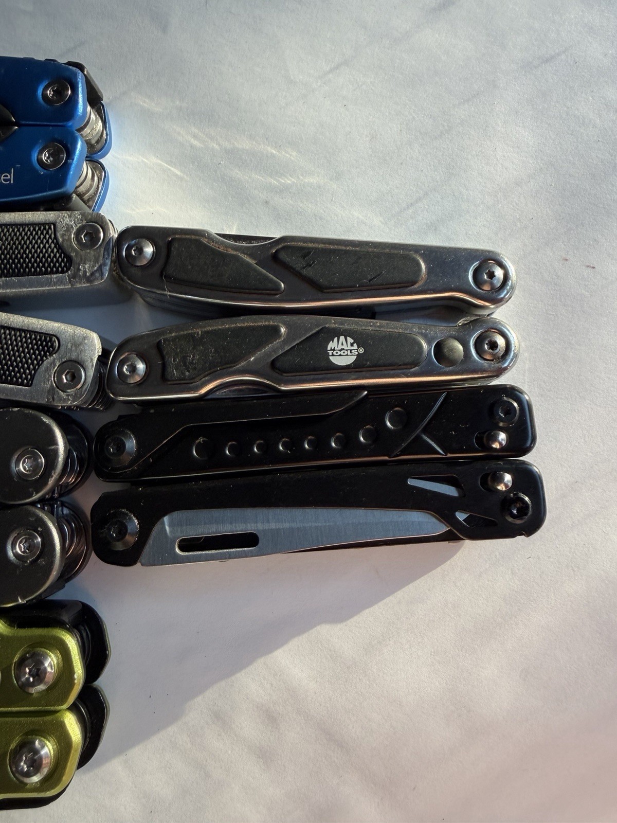 Big Lot of 10 Multi-Tools Pocket Knives, Various Brands inc Ozark Trail, Perwin