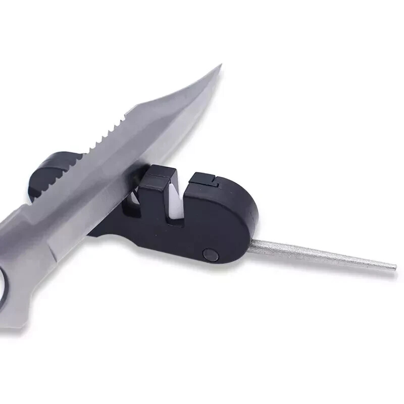 Portable Field Knife Sharper Pocket Two-Grit Sharpening Stone Bushcraft Camping