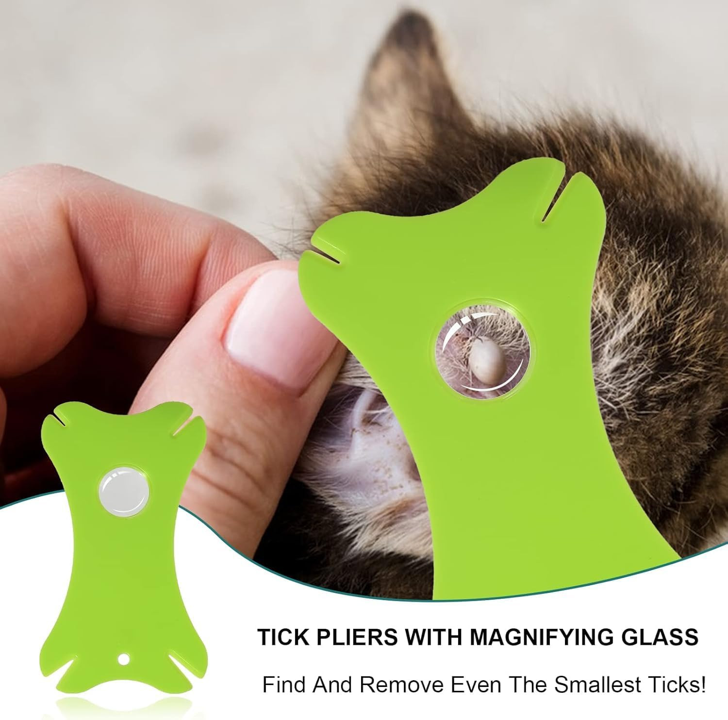 8-in-1 Tick Removal Tool Kit for Dogs & Cats with Storage Box, Comb & Tweezers