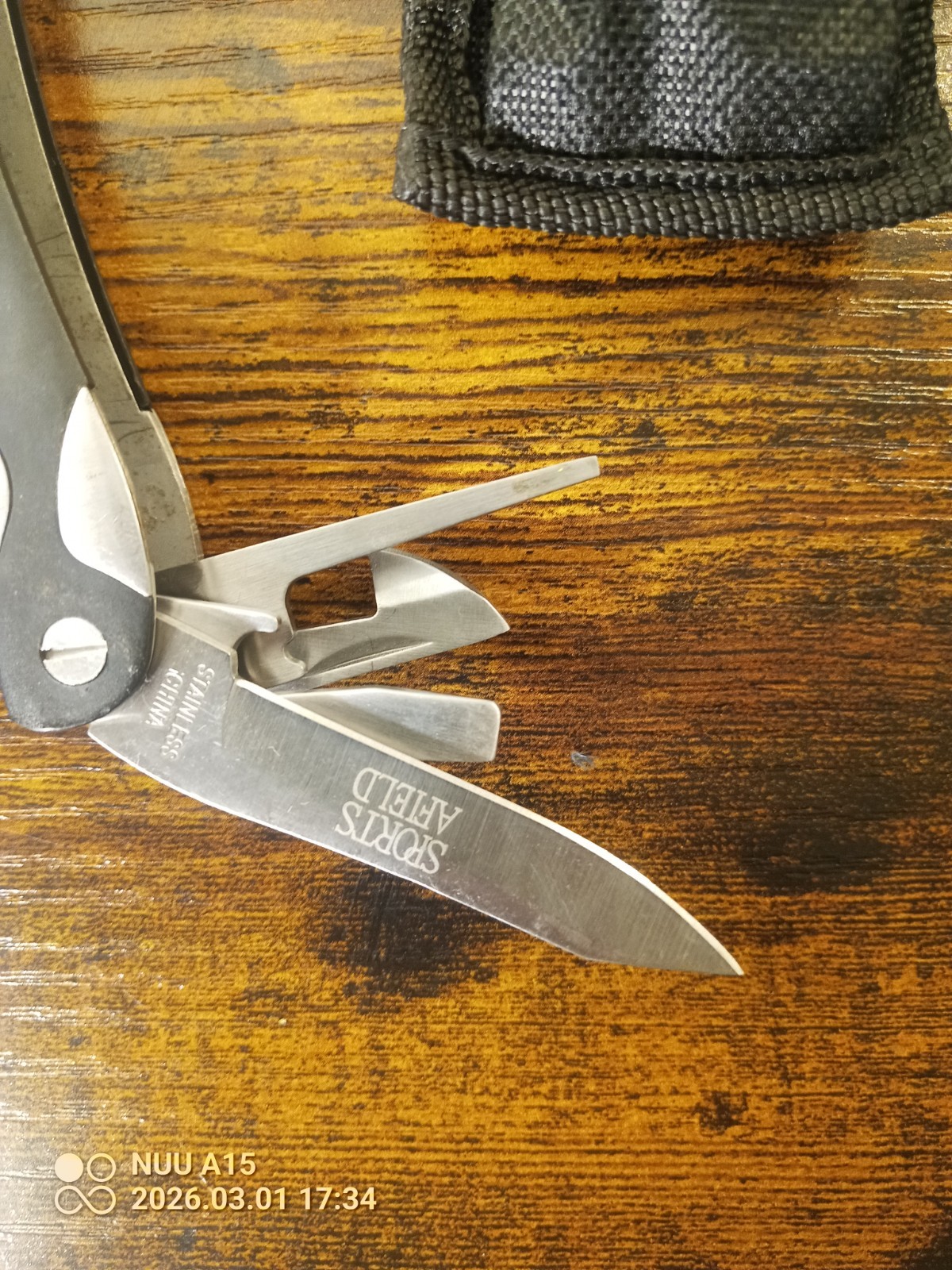 Sports Afield 15-In-1 Pocket Size Stainless Steel Utility Pliers With Belt Case