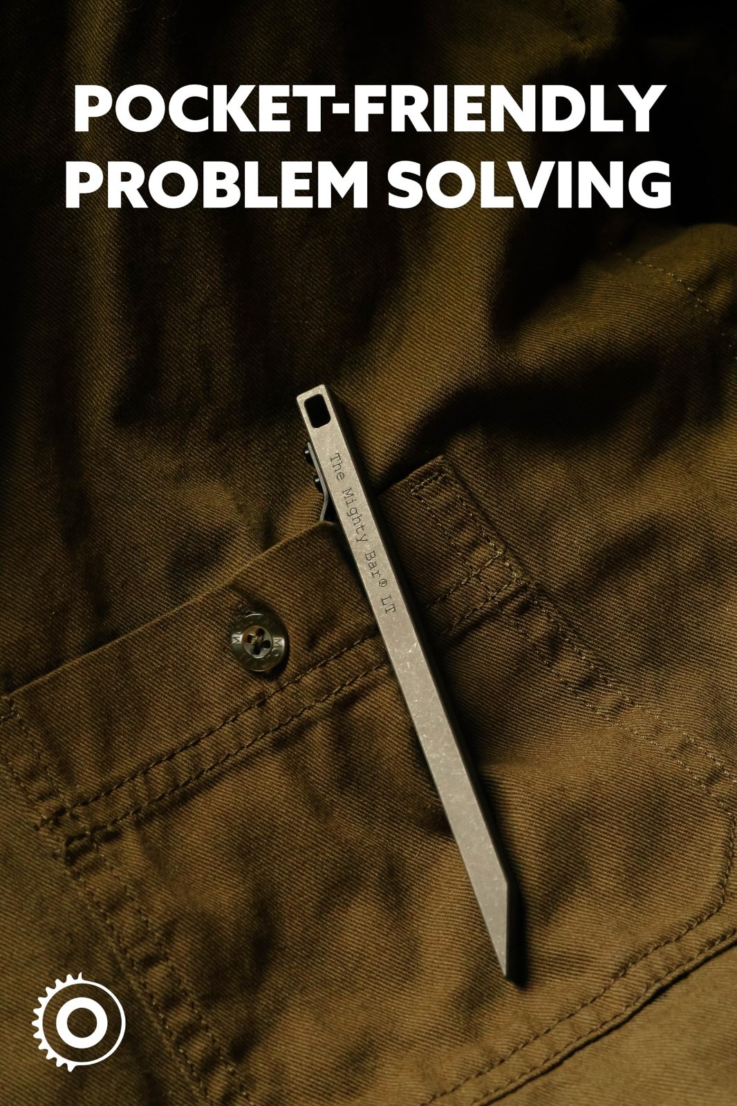 Long Titanium Pry Bar Tool with Stainless Steel Pocket Clip – EDC Essential