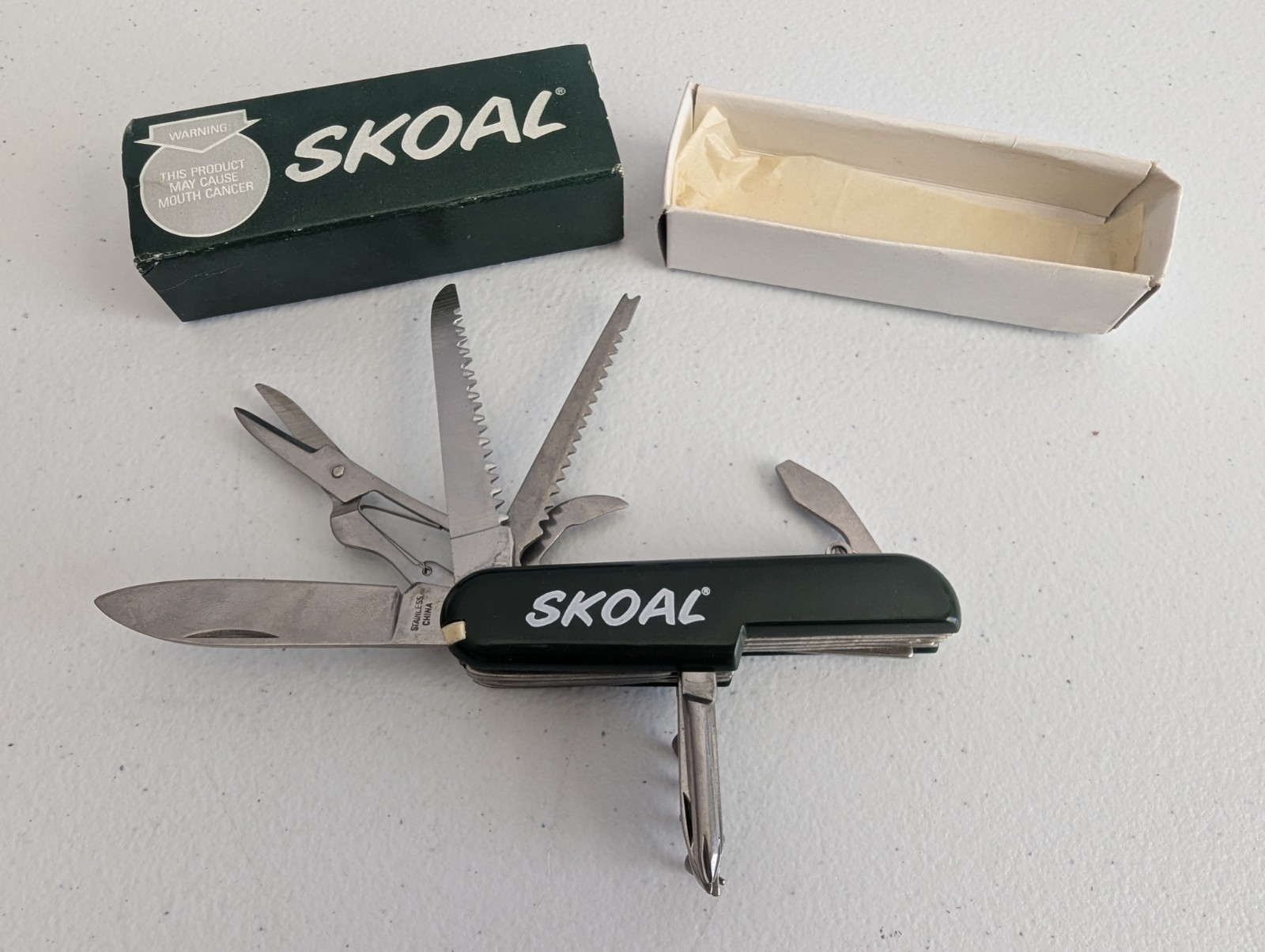 Vintage SKOAL Multi-Tool Chew Tobacco Promotional Swiss Style Army Utility Knife