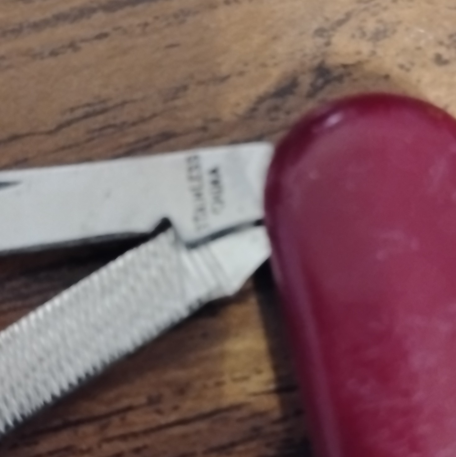 Red Multi-Tool Keyring Pocket Knife w/ Scissors Nail File, Stainless Blade