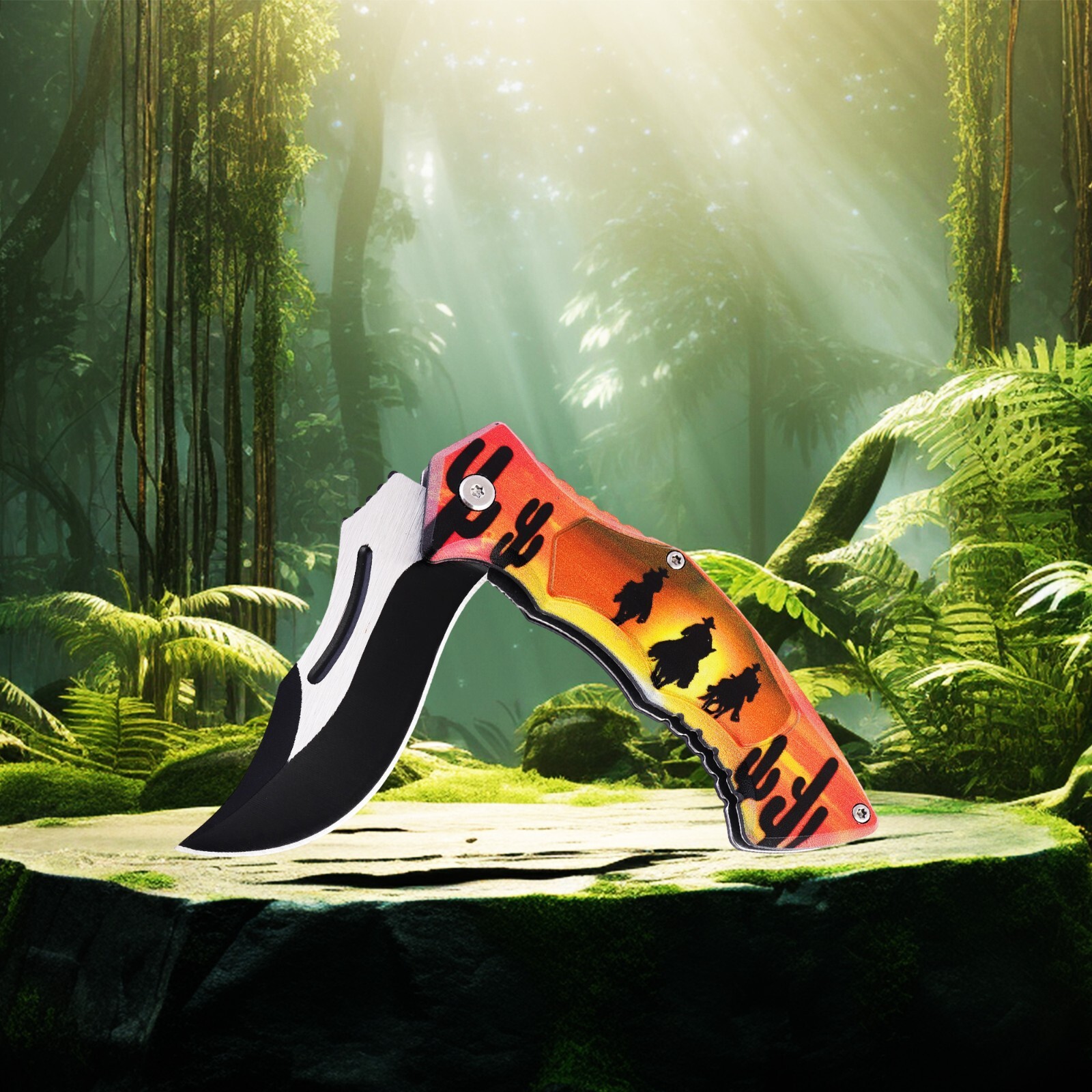 Cowboy Sunset Pocket Knife, Stainless Steel | Precision-Crafted