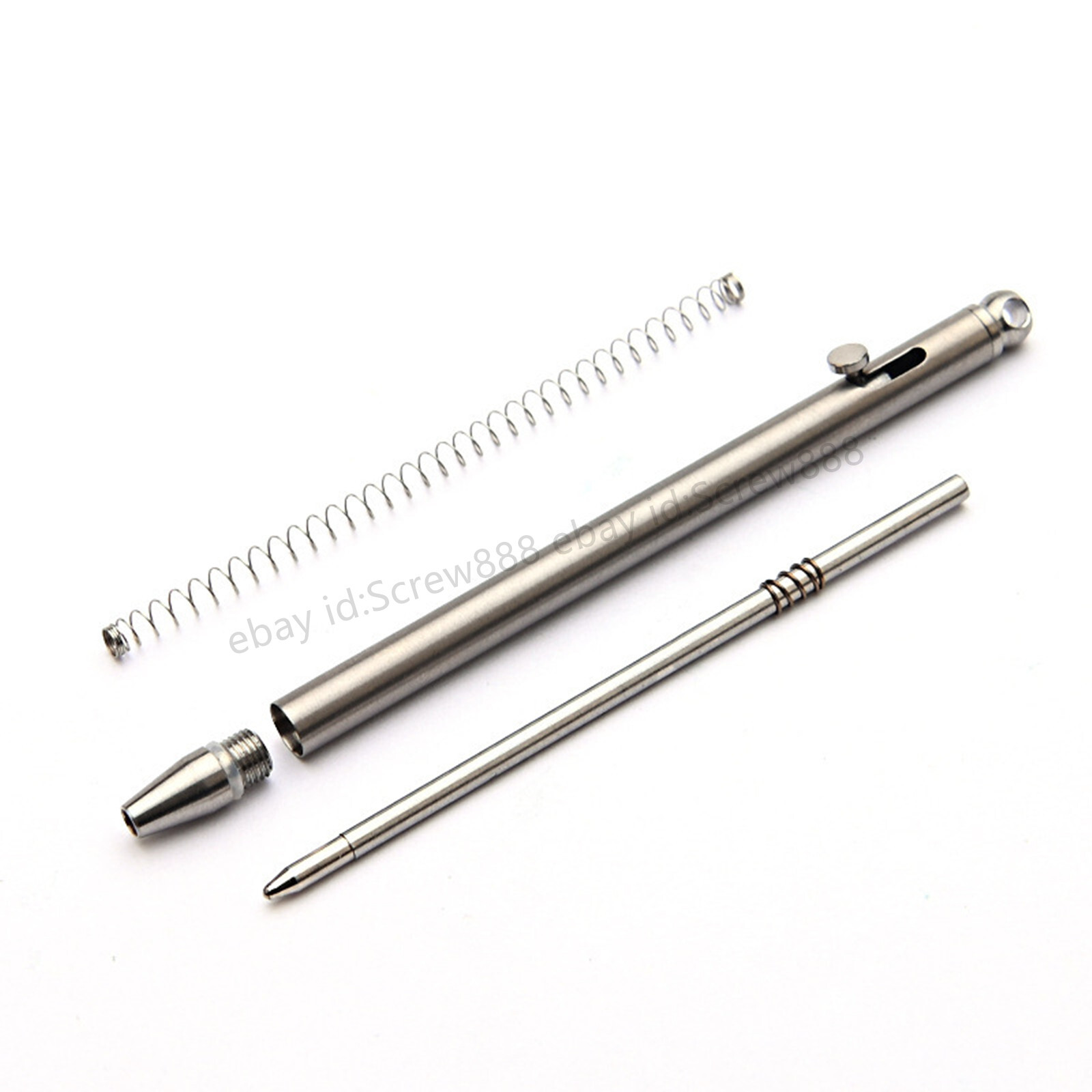 Tactical Titanium Pen Ballpoint Outdoor Pocket Keychain EDC Tool Survival Gadget