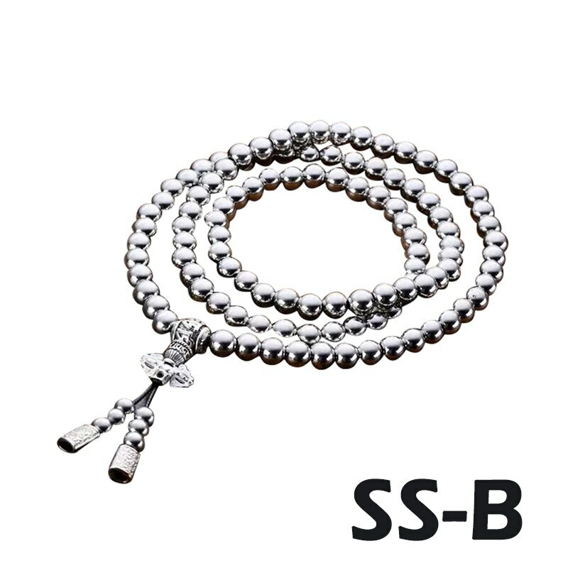 Kung Fu 108 Buddha Bead Bracelet Stainless Steel Chain Tactical Chain Whip