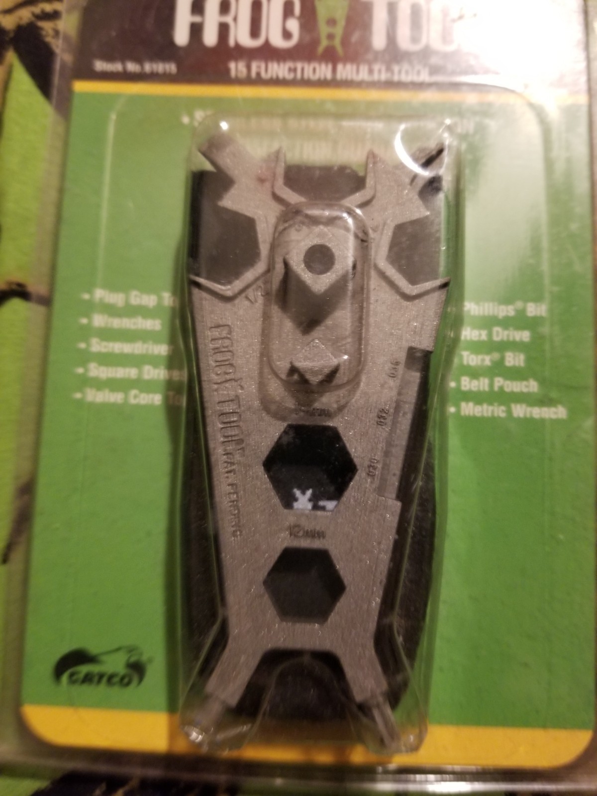 GATCO Frog Tool, a 15-function multi-tool made of stainless steel.