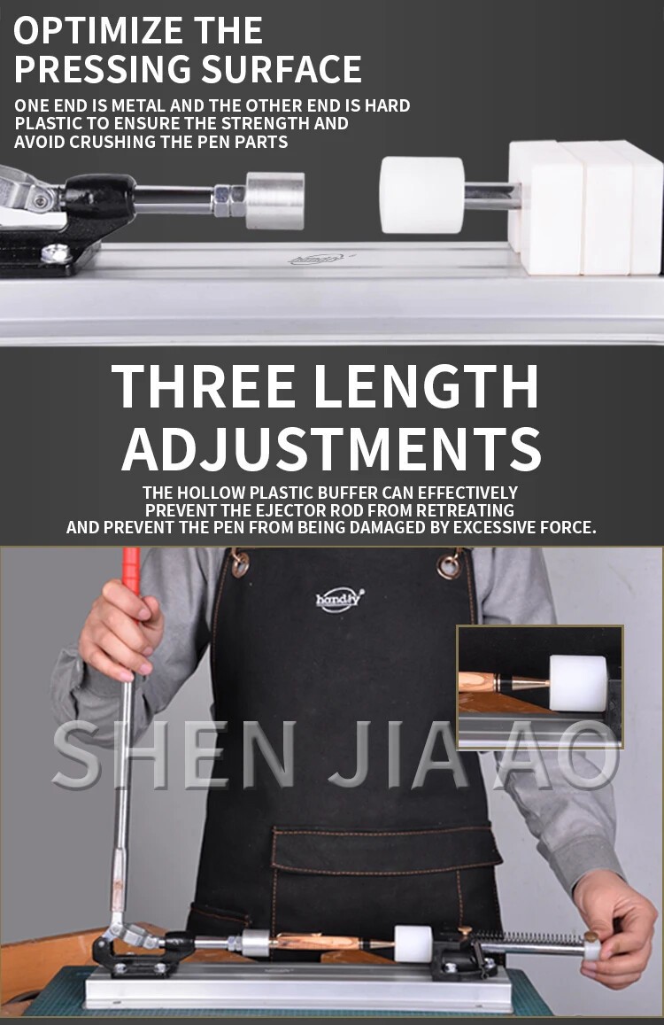 Pen Clamp Pen Press Adjustable DIY Wooden Rotating Pen Accessory Assembly Tool
