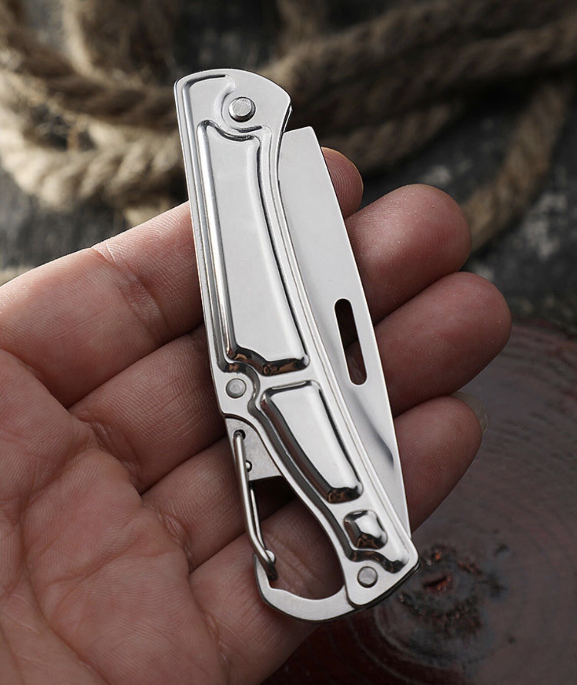Small Folding Knife Survival Outdoor Tactical Pocket Knife Keychain, Hunting EDC