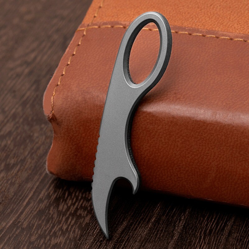 Titanium Alloy Multi Tools Crowbar Bottle Opener Portable Outdoor EDC Keychain
