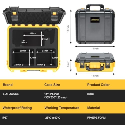 Heavy-Duty Protective Case for Oscillating Multi-Tool, Waterproof Storage Box, F