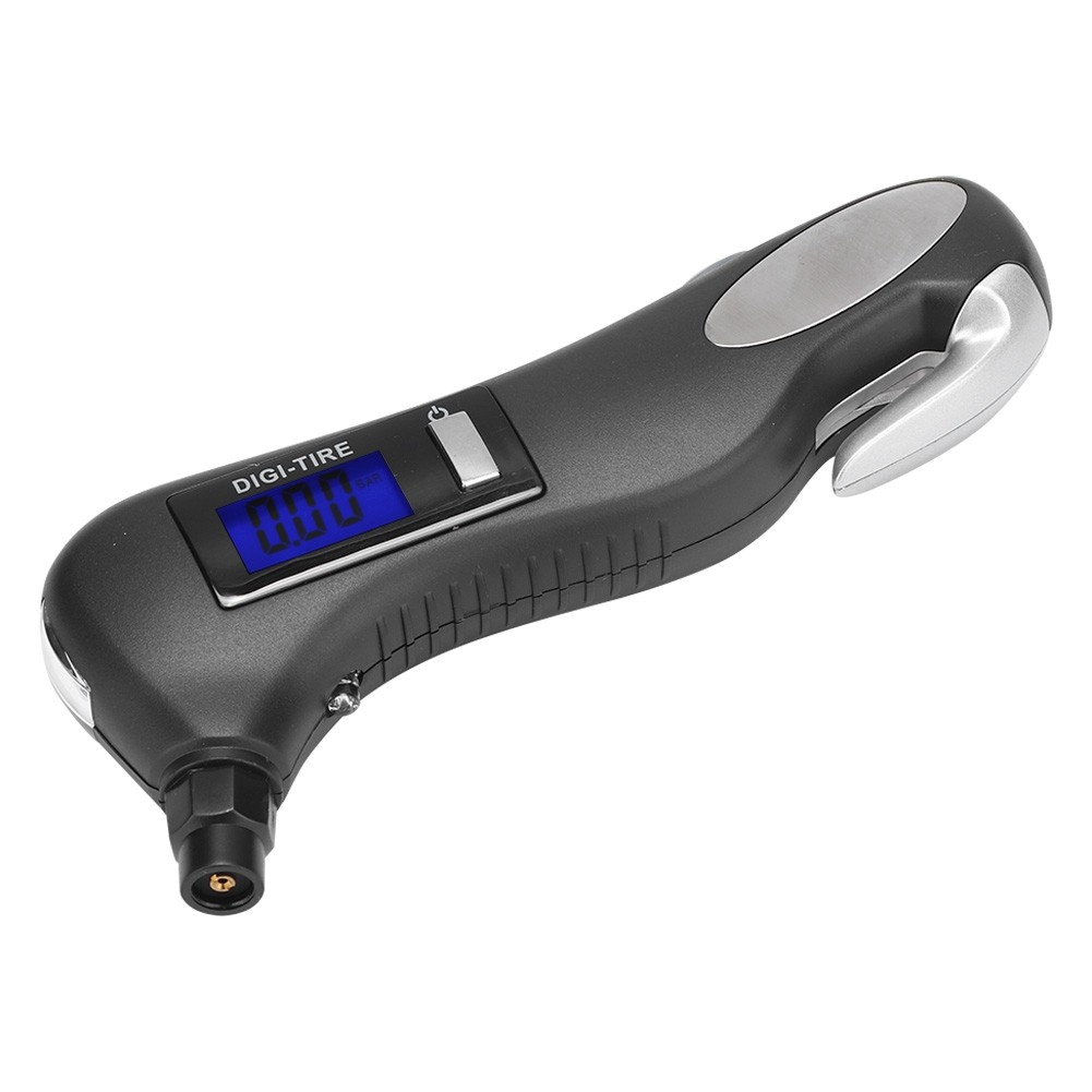 Multifunctional Outdoor Emergency Car Flashlight Tire Pressure Gauge Cutter AHPF