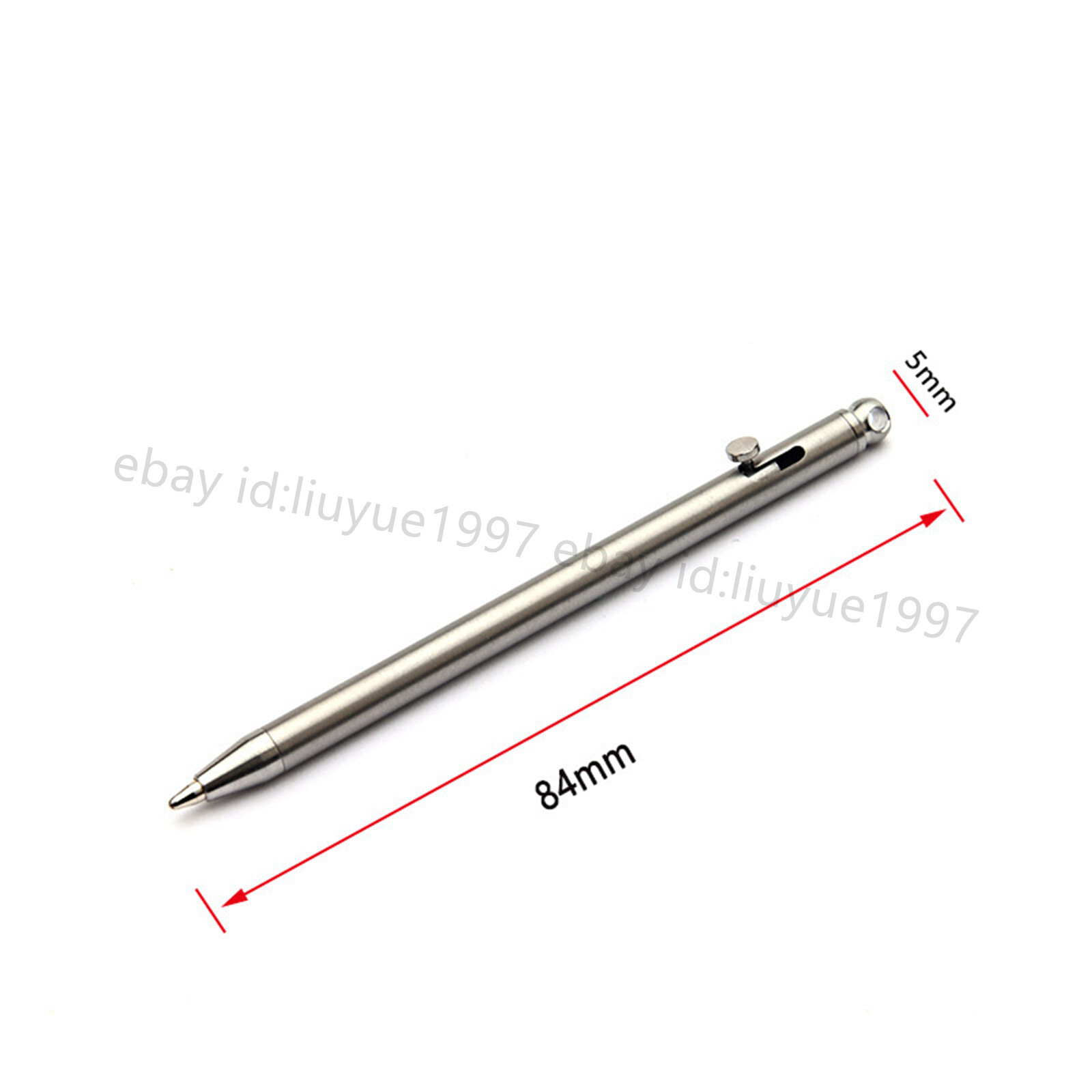 Titanium Mini Pen Key Chain Pendant Ball Pens Ballpoint Pen Outdoor Pocket EDC