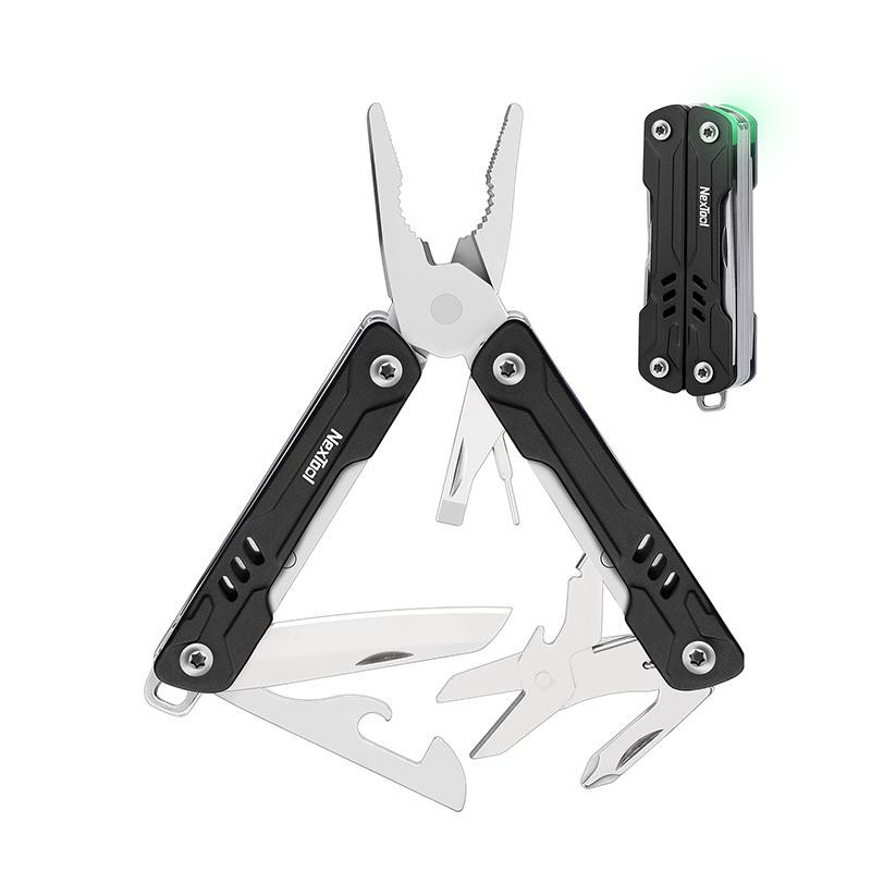 Alicate multifuncional NexToo S11l Mini Sailor 11 en 1 EDC, (color negro)