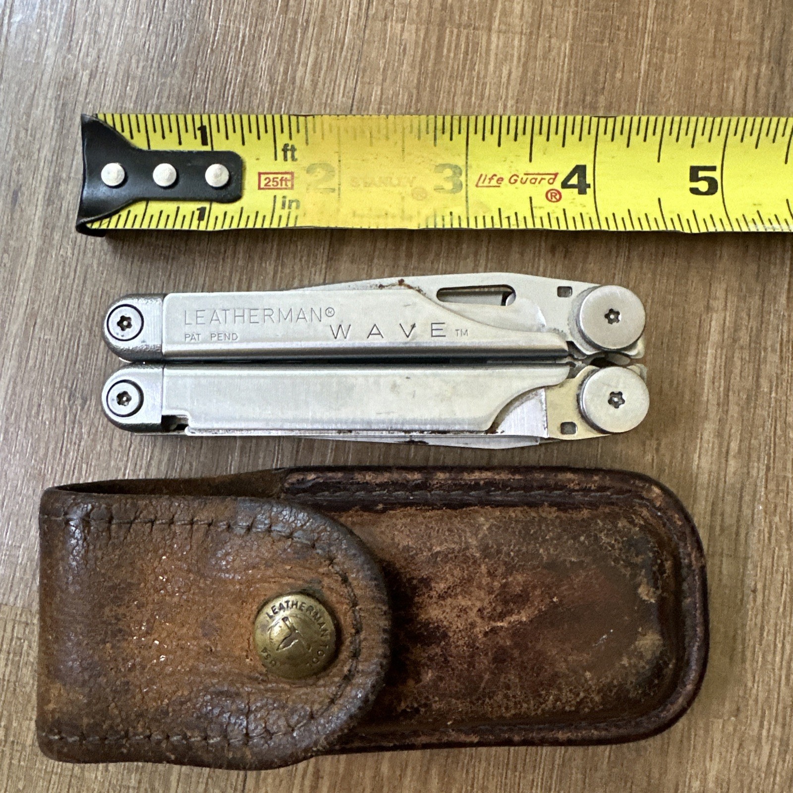 Leatherman Wave Pocket Survival Multi Tool Set Toolkit Leather Sheath Original