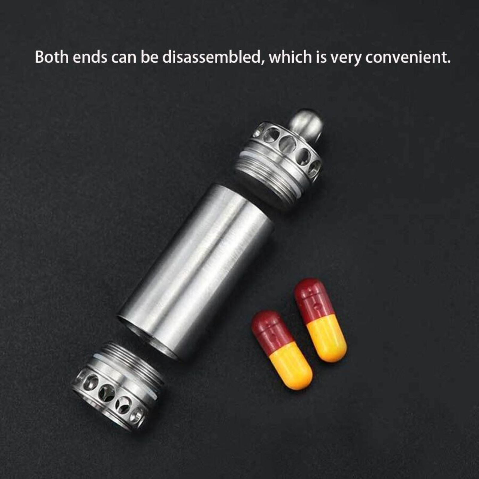 EDC Titanium Tool Waterproof Container Survival Case Box Outdoor For Pill Match