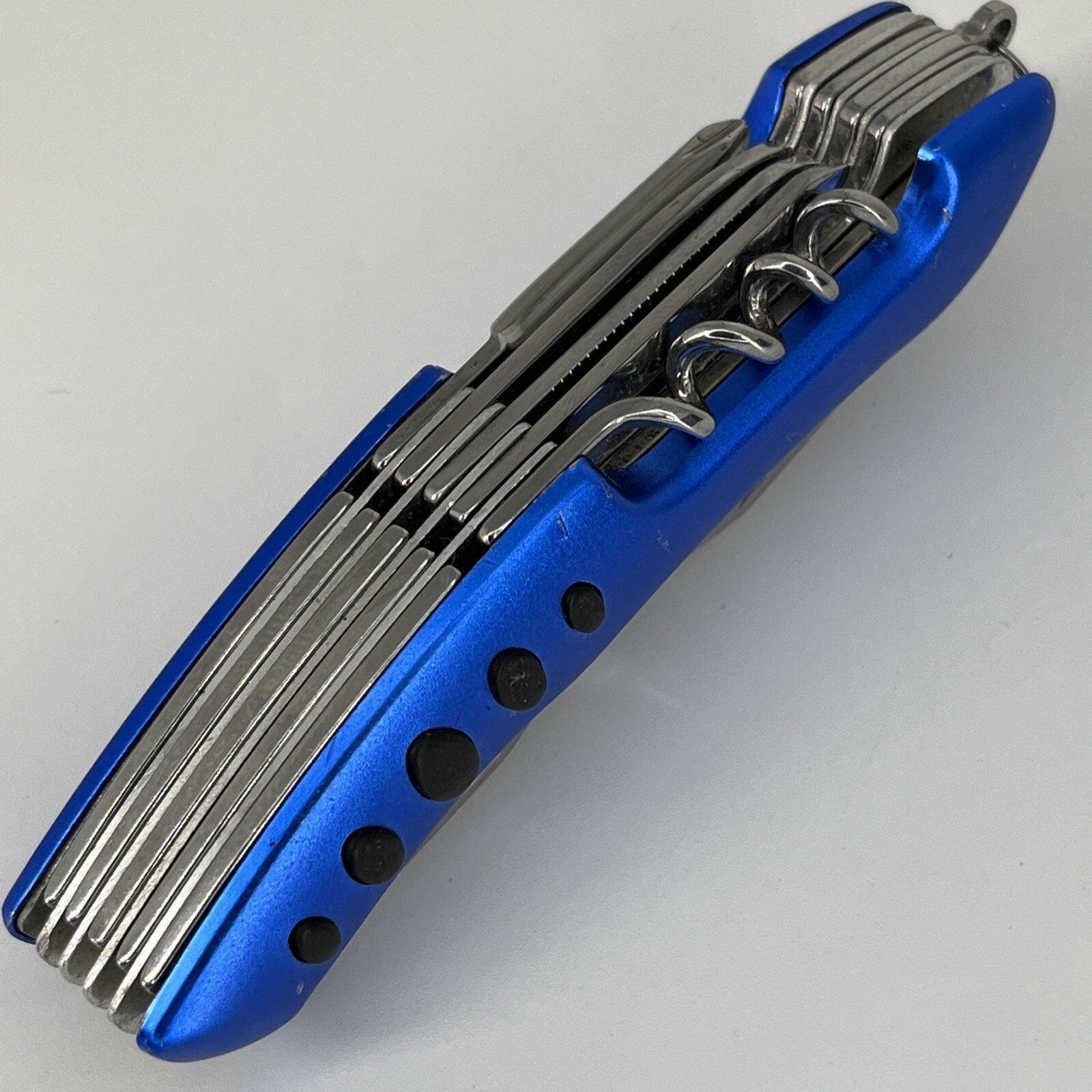 EDDIE BAUER Blue Pocket Knife Multi Tool – Stainless Steel – 11 Tools GREAT!