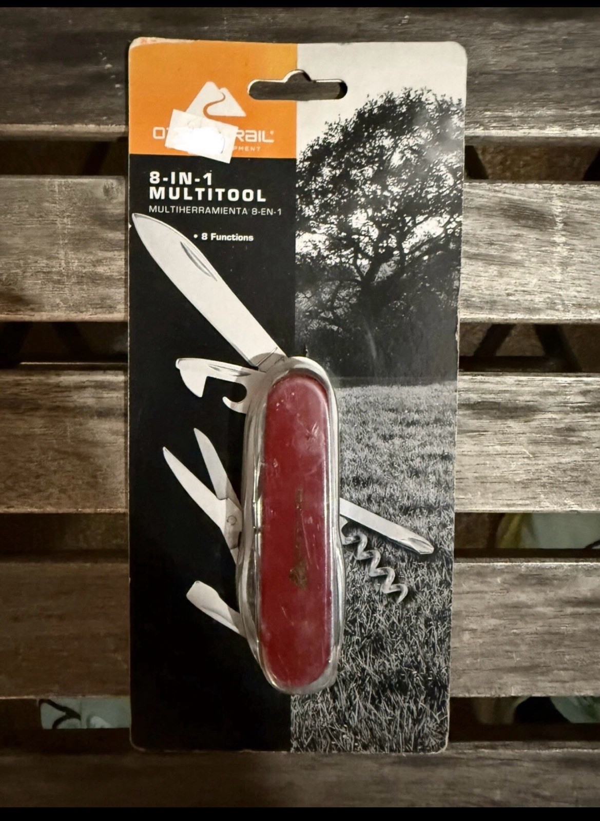 Ozark Trail Multi Tool 8-in-1 Knife Scissors Corkscrew Screwdriver Bottle Opener